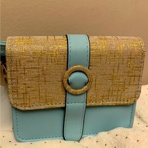 NWT Gift land Purse-Dubai Light blue and gold